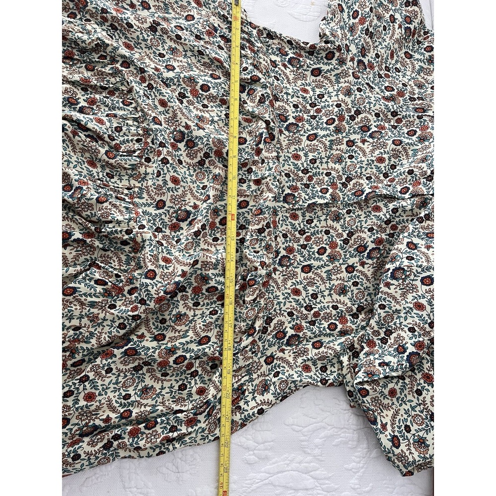 Natural Life Womens Floral Maxi Dress Size Medium Short Ballon Sleeve Boho - Picture 12 of 13